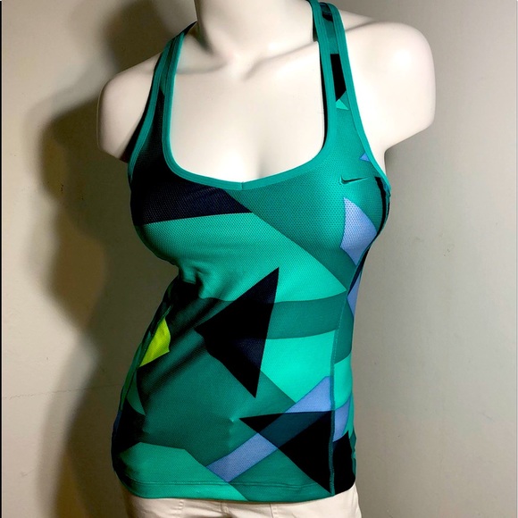 Nike Tops - Nike Dri-Fit Athletic Sports Racerback Tank Top with Supportive Shelf Bra